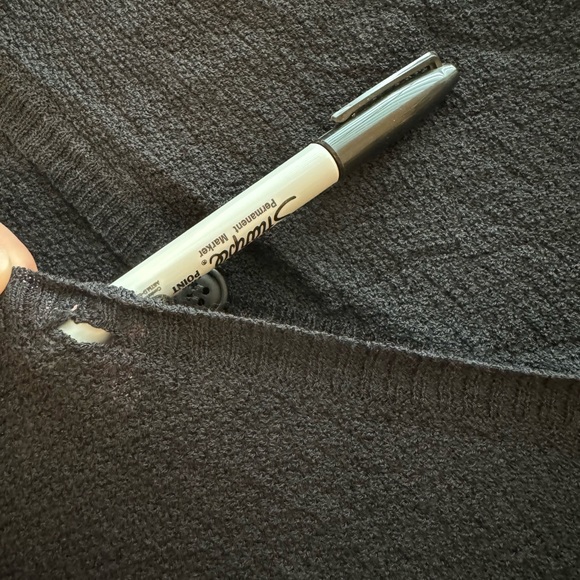 Eileen Fisher 100% Wool Cardigan Sweater Black Xl - Picture 12 of 13